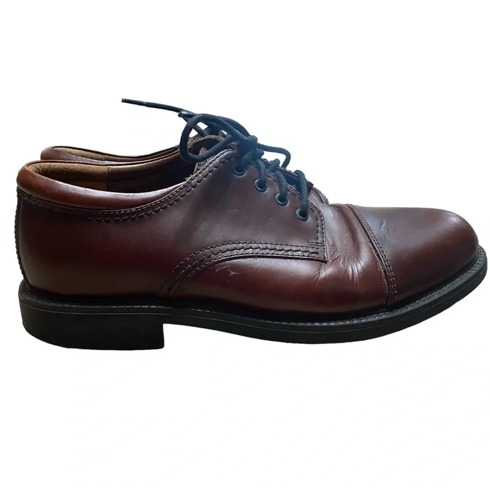 Dockers Brown Leather Lace Up Oxford Dress Shoes Size 8.5